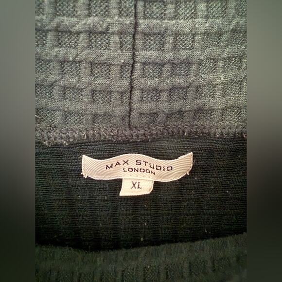 Max Studio Women's Cowl Neck Long Sleeve Waffle Knit Pullover Forest Green XL - Picture 8 of 9